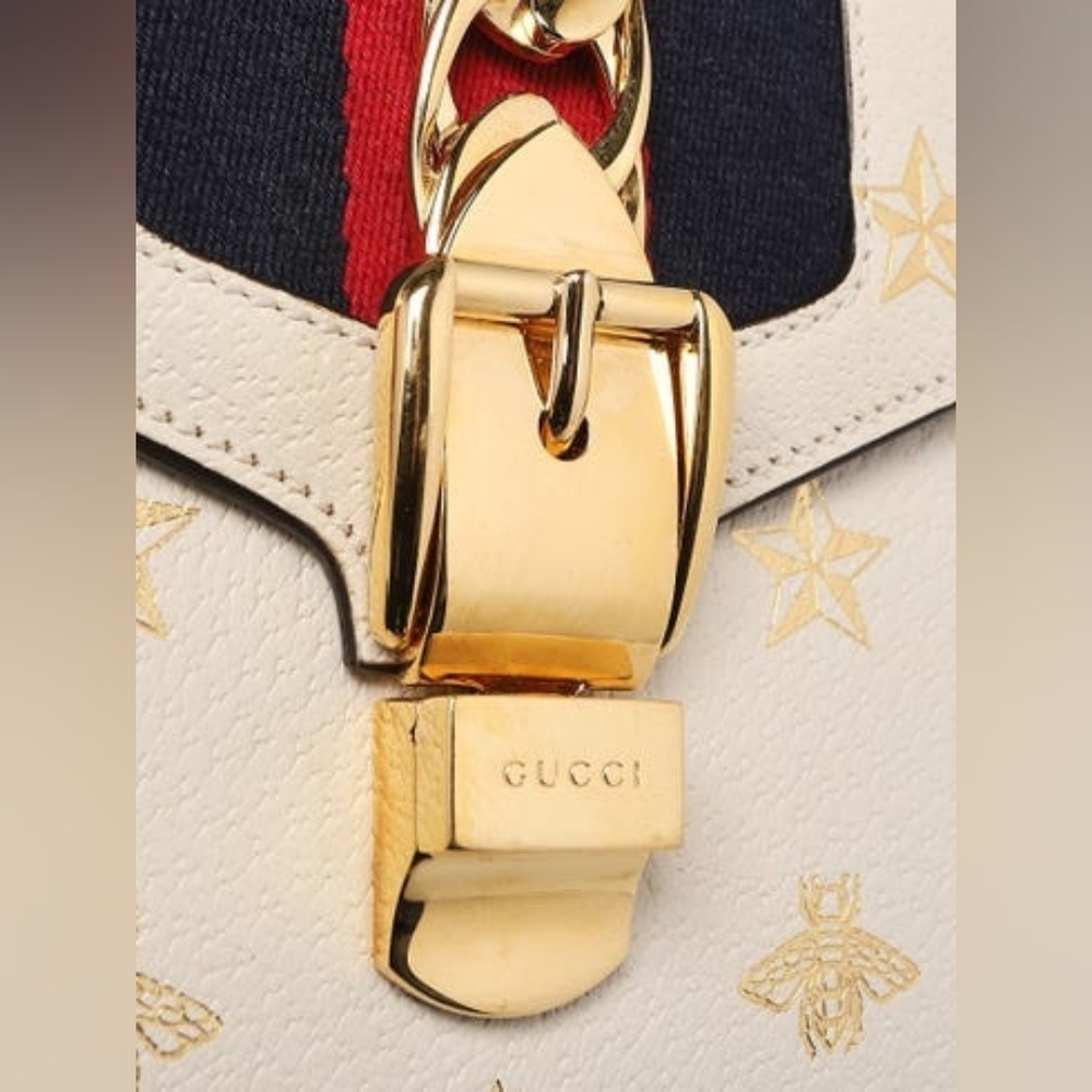 Gucci Sylvie Bee Star MiniTop Handle Bag - Picture 5 of 8